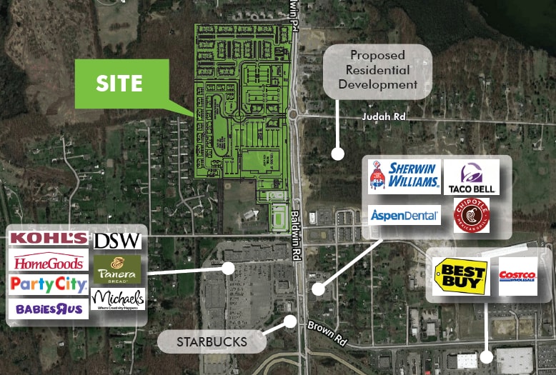 Baldwin Commons Shopping Center in Orion Township, MI