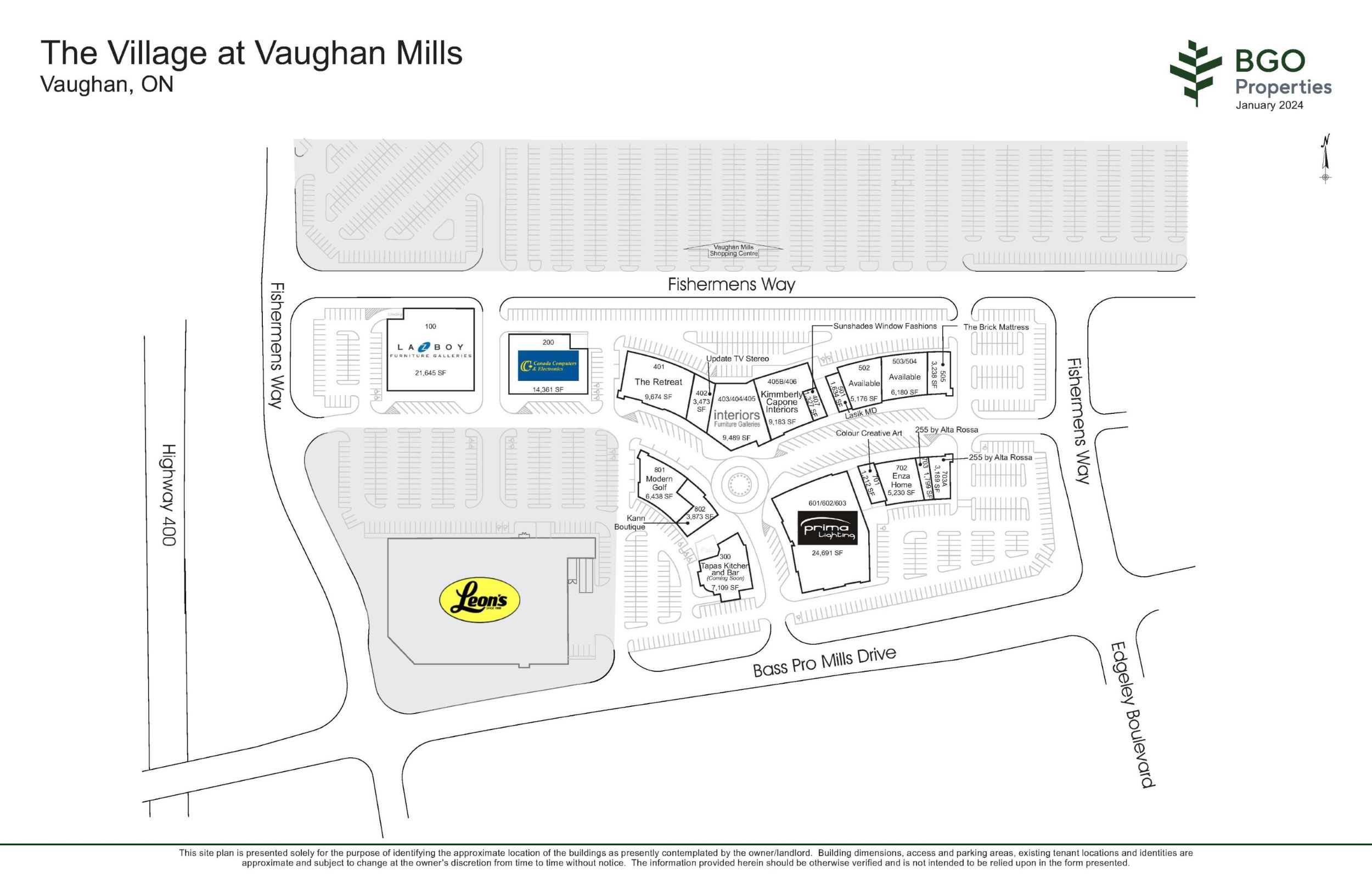 The Village at Vaughan Mills in Concord, ON