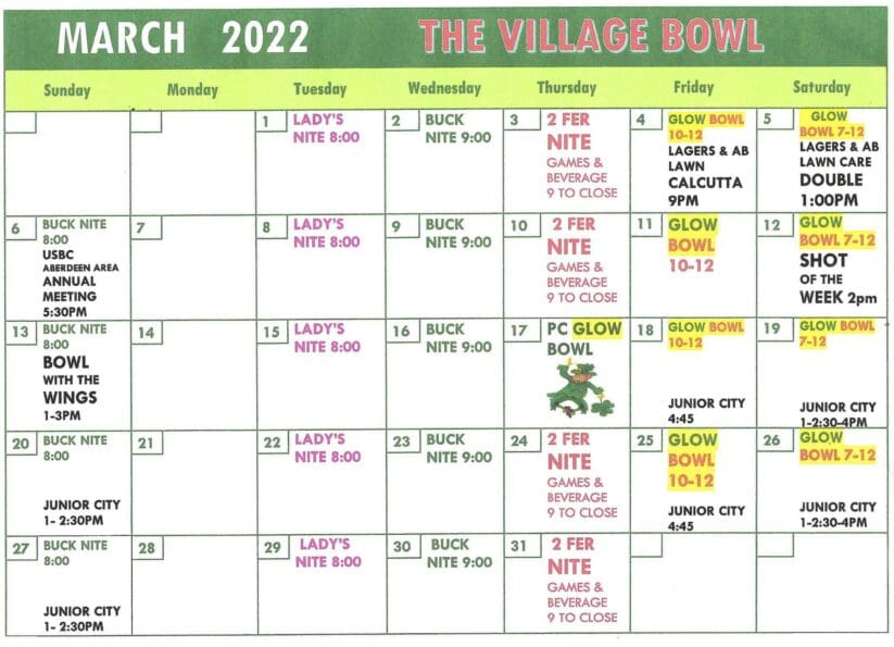 The Village Bowl in Aberdeen, SD